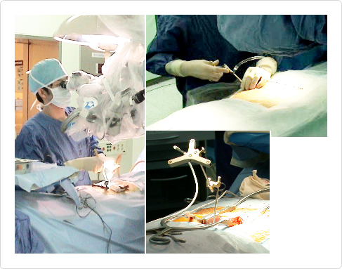 최신 장비를 이용한 척추수술 모습